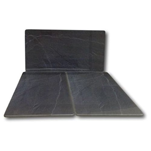  [아마존베스트]Urban Design 3 x Glass Hob Cover Chopping Board Cover for Ceramic Hob Design Slate Extra for Large 80 cm Hobs