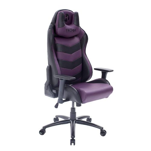  Urban Designs Chevron Ergonomic Racer Style Video Gaming Chair - Purple Black