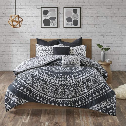  Urban Habitat Rochelle 7 Piece Cotton Reversible Comforter Set KingCal KingBlue