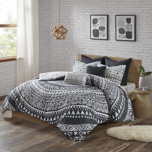  Urban Habitat Rochelle 7 Piece Cotton Reversible Comforter Set KingCal KingBlue