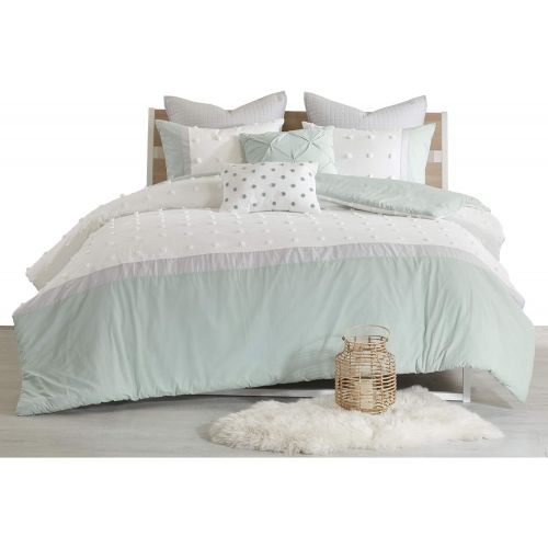  Urban Habitat Myla 7 Piece Cotton Jaquard Comforter Set Ivory FullQueen