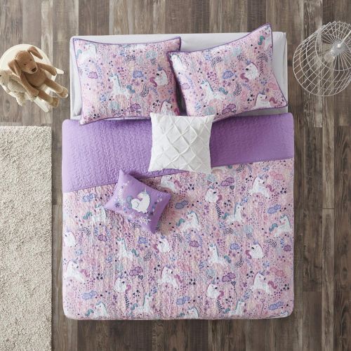  [아마존베스트]Urban Habitat Kids Lola Cotton Reversible Coverlet Set, Twin, Pink