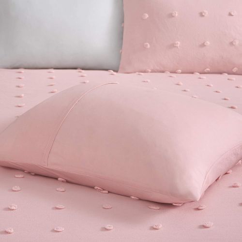  [아마존베스트]Urban Habitat Kids Callie Cotton Jacquard Pom Comforter Set, Twin, Pink