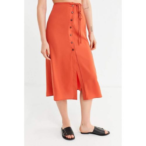  Urban Outfitters UO Frankie Button-Down Midi Skirt