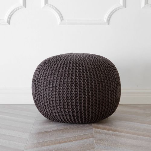  Urban Shop Round Knit Pouf