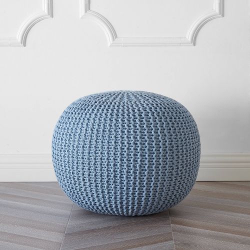  Urban Shop Round Knit Pouf