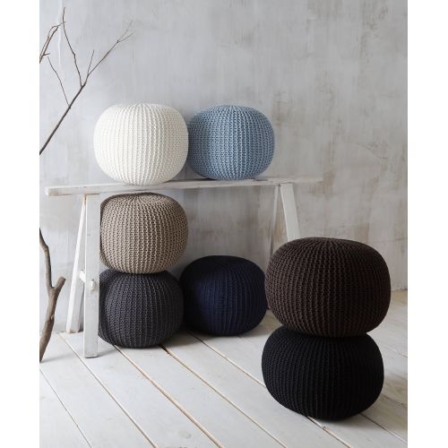  Urban Shop Round Knit Pouf