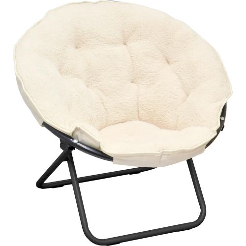  Urban Shop Sherpa Saucer Chair, Black