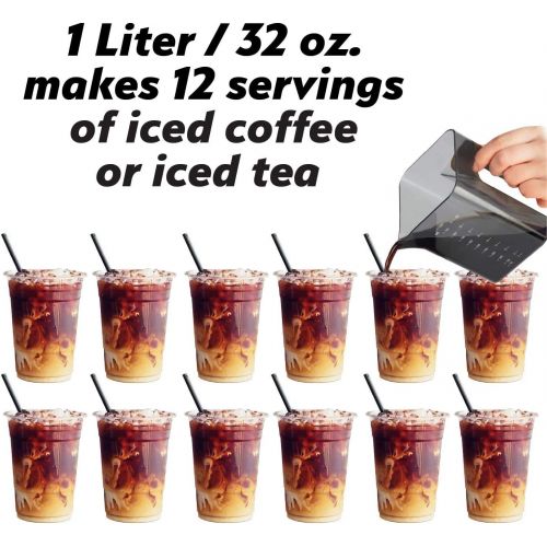  Urban Trend Cold Brew Iced Coffee Maker Brews 12 servings of Rich Coffee Concentrate for Hot or Cold Refreshment