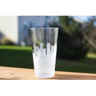 UrbanAndEtched Etched Charlotte Skyline Silhouette Pint Glass