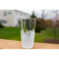 /UrbanAndEtched Etched Albany Skyline Silhouette Pint Glass