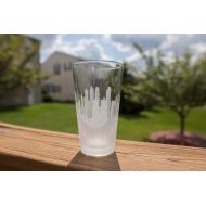 /UrbanAndEtched Etched Philadelphia Skyline Silhouette Pint Glass