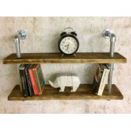 Urbdes Hand made, Wall shelf, industrial bookcase,scaffolding planks, bespoke shelving, industrial bookcase, steel shelving, reclaimed wood shelve,