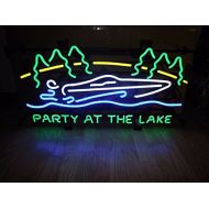Urby 24x20 Party at the Lake Neon Light Sign Beer Bar Pub Man Cave Handicraft Lamp SP16