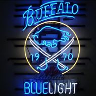 Urby 24x20 Buffalo Sports Club Sabre Blue Light Neon Light Sign Beer Bar Handicraft SP120