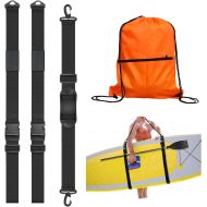 Paddle Board Carry Strap Kayak Carrier - URCHABRI Universal Adjustable SUP Slings with Built-in Paddle Loop - with Drawstring Backpack for Beach Accessories