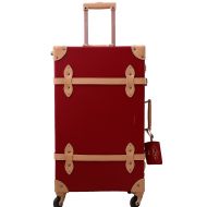 Urecity Vintage Suitcase Carry On Luggage Hardside Rolling Spinner Retro Style for Travel Hepburn Red 20
