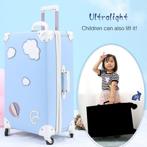  Urecity Vacation Suitcase Cartoon Trolley Case for Student Fashion and Cute With TSA Lock 26