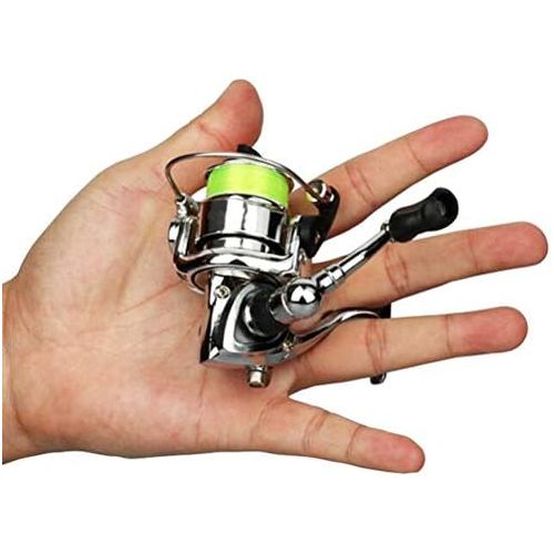  [아마존베스트]Urisgo Mini Spinning Reel Bag Aluminum Alloy Fishing Tool Small Spinning Reel for Carp Bass Trout Freshwater Saltwater Fishing