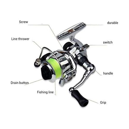  [아마존베스트]Urisgo Mini Spinning Reel Bag Aluminum Alloy Fishing Tool Small Spinning Reel for Carp Bass Trout Freshwater Saltwater Fishing