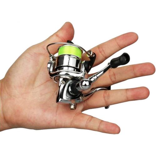  [아마존베스트]Urisgo Mini Spinning Reel Bag Aluminum Alloy Fishing Tool Small Spinning Reel for Carp Bass Trout Freshwater Saltwater Fishing