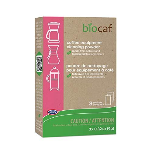  Urnex Biocaf Coffee Machine Cleaning Powder, 3 Packets, Pink