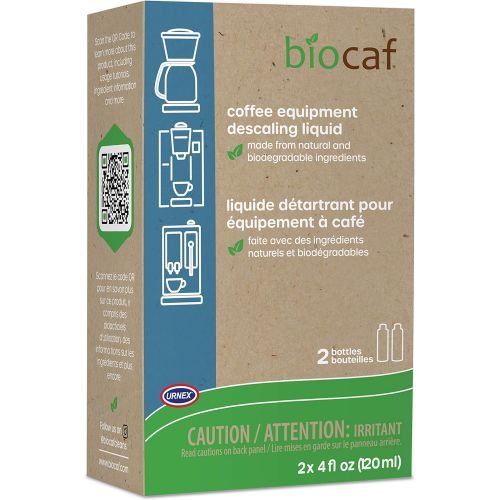  Urnex Espresso Descaling Solution-4 oz [ 2 Single Use Bottles ] -Safe On Keurig Delonghi Nespresso Ninja Hamilton Beach Mr Coffee Braun, [Made in the USA]