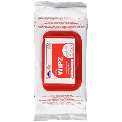  Urnex Cafe Wipz - 100 Count Bag - Professional Coffee Equipment Cleaning Wipes Fragrance Free Wipes Formulated with Cationic Detergents To Remove Milk and Coffee Residue