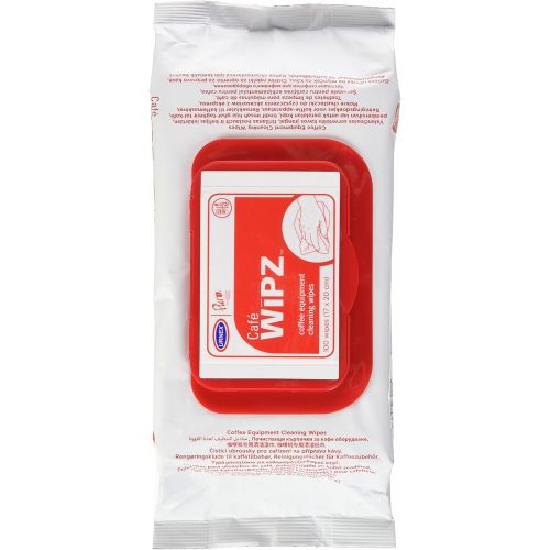  Urnex Cafe Wipz - 100 Count Bag - Professional Coffee Equipment Cleaning Wipes Fragrance Free Wipes Formulated with Cationic Detergents To Remove Milk and Coffee Residue