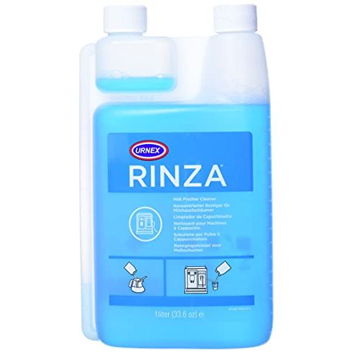  Urnex Rinza Alkaline Formula Milk Frother Cleaner - 33.6 Ounce [Over 30 Uses] - Breaks Down Milk Protein Fat and Calcium Build Up Cycles Through Auto Frother Cleans Lines Steam Wan