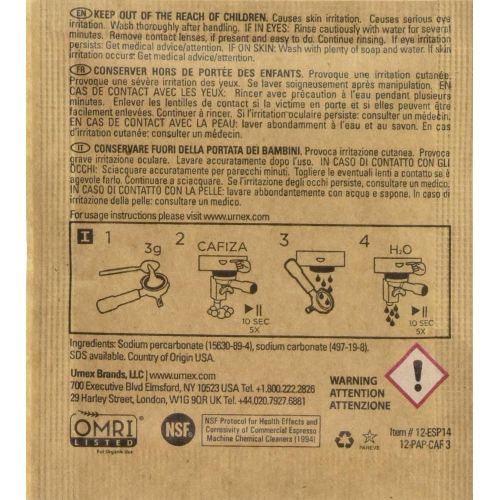  Urnex Cafiza Espresso Machine Cleaning Powder, 100 1/4 oz Packets