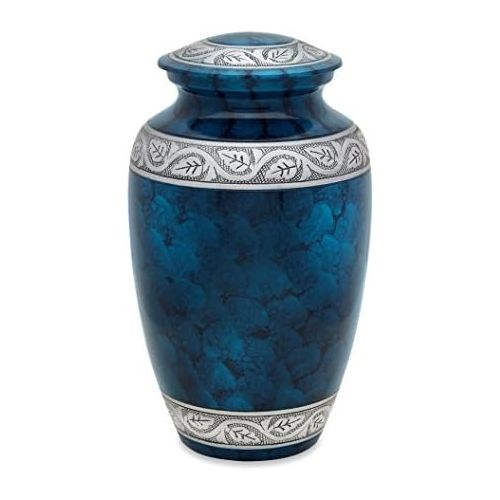  UrnsDirect2U 7548-10 Middleton Blue Adult Cremation Urn