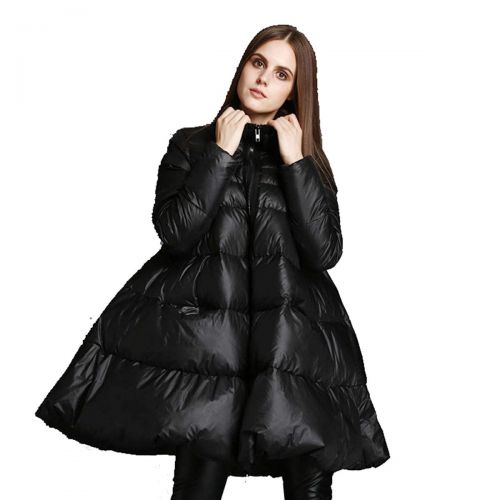  Ursfashion White Duck Down Jacket Womens Big Skirt Female Long A line Dress Pregnant Female