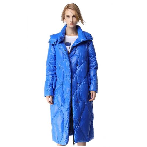  Ursfashion Women Oversized Big Blue Coat White Duck Down Garment Outdoor Wear