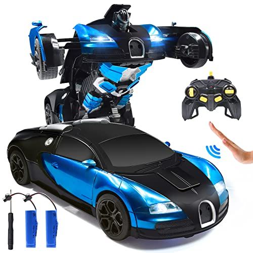 [아마존베스트]Ursulan RC Cars Robot for Kids Remote Control Car Transformrobot Toys for Boys Girls Age of 6,7,8-16 Year Old Gifts One Button Transforms into Robot with LED Light Intelligent Vehi