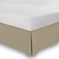 Us Bedding US Bedding 1 PC Split Corner Box Pleated Bed Skirt (Taupe, King, Drop Length 17 Inches) 100% Egyptian Cotton Luxurious 300 Thread Count