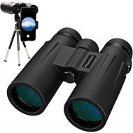 [아마존 핫딜]  [아마존핫딜]Usogood 12X50 Binoculars for Adults with Tripod, Waterproof Compact Binoculars for Bird Watching, Hiking, Traveling, Hunting and Sports Events, Smart Phone Adaptor for Photography