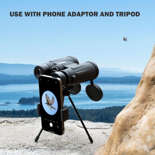  UsoGood 12X50 Binoculars for Adults with Tripod, Waterproof Compact Binoculars for Bird Watching, Hiking, Traveling, Hunting and Sports Events, Smart Phone Adaptor for Photography