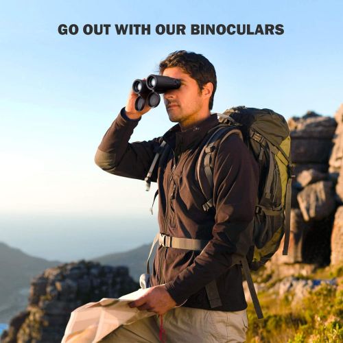  UsoGood 12X50 Binoculars for Adults with Tripod, Waterproof Compact Binoculars for Bird Watching, Hiking, Traveling, Hunting and Sports Events, Smart Phone Adaptor for Photography