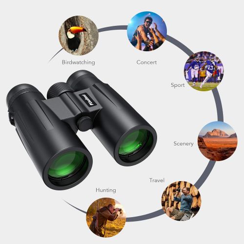  UsoGood 12X50 Binoculars for Adults with Tripod, Waterproof Compact Binoculars for Bird Watching, Hiking, Traveling, Hunting and Sports Events, Smart Phone Adaptor for Photography