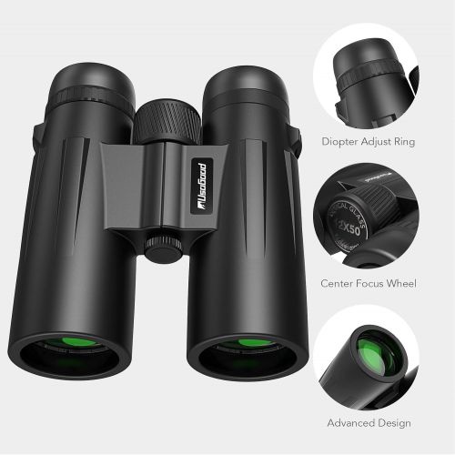  UsoGood 12X50 Binoculars for Adults with Tripod, Waterproof Compact Binoculars for Bird Watching, Hiking, Traveling, Hunting and Sports Events, Smart Phone Adaptor for Photography