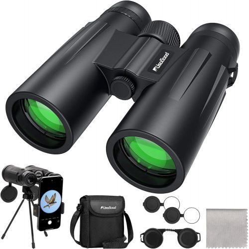  UsoGood 12X50 Binoculars for Adults with Tripod, Waterproof Compact Binoculars for Bird Watching, Hiking, Traveling, Hunting and Sports Events, Smart Phone Adaptor for Photography