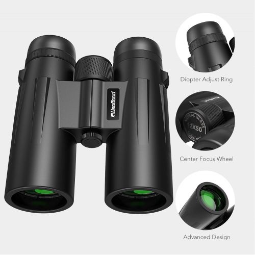  [아마존베스트]Usogood 12X50 Binoculars for Adults with Tripod, Waterproof Compact Binoculars for Bird Watching, Hiking, Traveling, Hunting and Sports Events, Smart Phone Adaptor for Photography