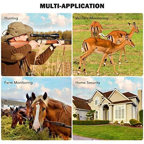  [아마존베스트]usogood Wlan Wildlife Camera 24MP 1296P with Infrared Night Vision, Wildlife Camera, WiFi Motion Sensor, Mobile Phone Transmission, Wild Hunting Camera with Timer, Time Lapse, 120°