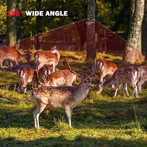  [아마존베스트]usogood Wlan Wildlife Camera 24MP 1296P with Infrared Night Vision, Wildlife Camera, WiFi Motion Sensor, Mobile Phone Transmission, Wild Hunting Camera with Timer, Time Lapse, 120°