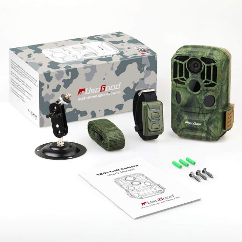  [아마존베스트]usogood Wlan Wildlife Camera 24MP 1296P with Infrared Night Vision, Wildlife Camera, WiFi Motion Sensor, Mobile Phone Transmission, Wild Hunting Camera with Timer, Time Lapse, 120°