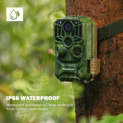  [아마존베스트]usogood Wlan Wildlife Camera 24MP 1296P with Infrared Night Vision, Wildlife Camera, WiFi Motion Sensor, Mobile Phone Transmission, Wild Hunting Camera with Timer, Time Lapse, 120°