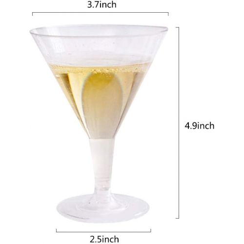  [아마존베스트]30PCS Plastic Martini Glasses, Uspacific Clear 7 OZ Disposable Cocktail Glasses Plastic, Plastic Cocktail Glasses for Weddings Parties Picnic Supplies