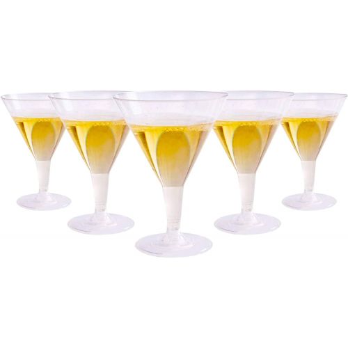  [아마존베스트]30PCS Plastic Martini Glasses, Uspacific Clear 7 OZ Disposable Cocktail Glasses Plastic, Plastic Cocktail Glasses for Weddings Parties Picnic Supplies