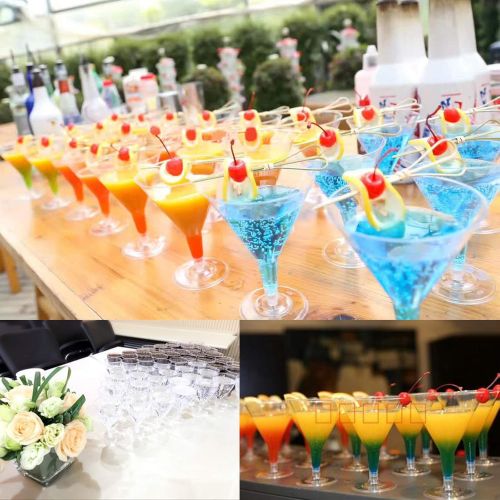  [아마존베스트]30PCS Plastic Martini Glasses, Uspacific Clear 7 OZ Disposable Cocktail Glasses Plastic, Plastic Cocktail Glasses for Weddings Parties Picnic Supplies